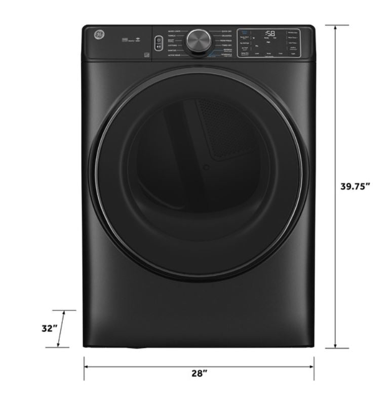 GE® ENERGY STAR® 7.8 cu. ft. Capacity Smart Front Load Electric Dryer with Steam and Sanitize Cycle