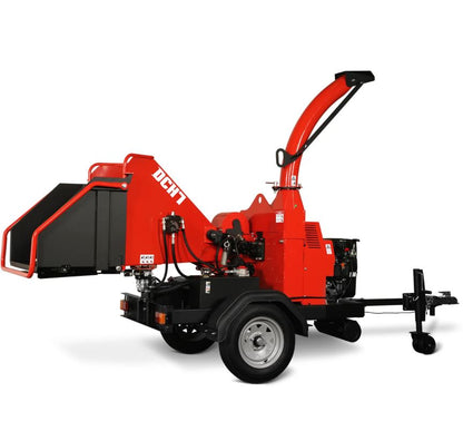 25hp 750cc Twin Cylinder ZONSEN Petrol Engine 7" Hydraulic Feeding Wood Chipper, DCH7