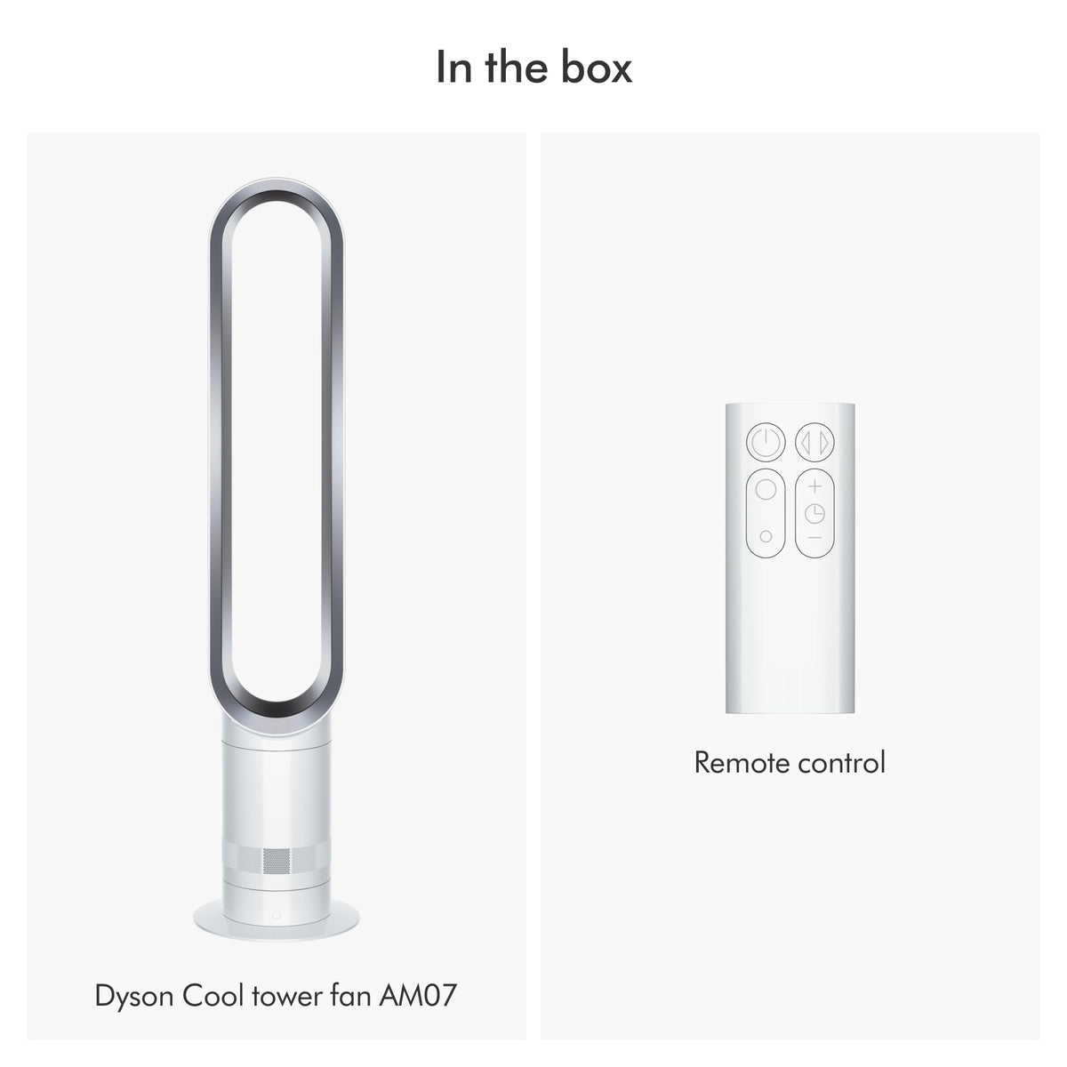 Dyson Cool AM07 Bladeless Tower Fan - Powerful Air Multiplier Cooling For Large Rooms