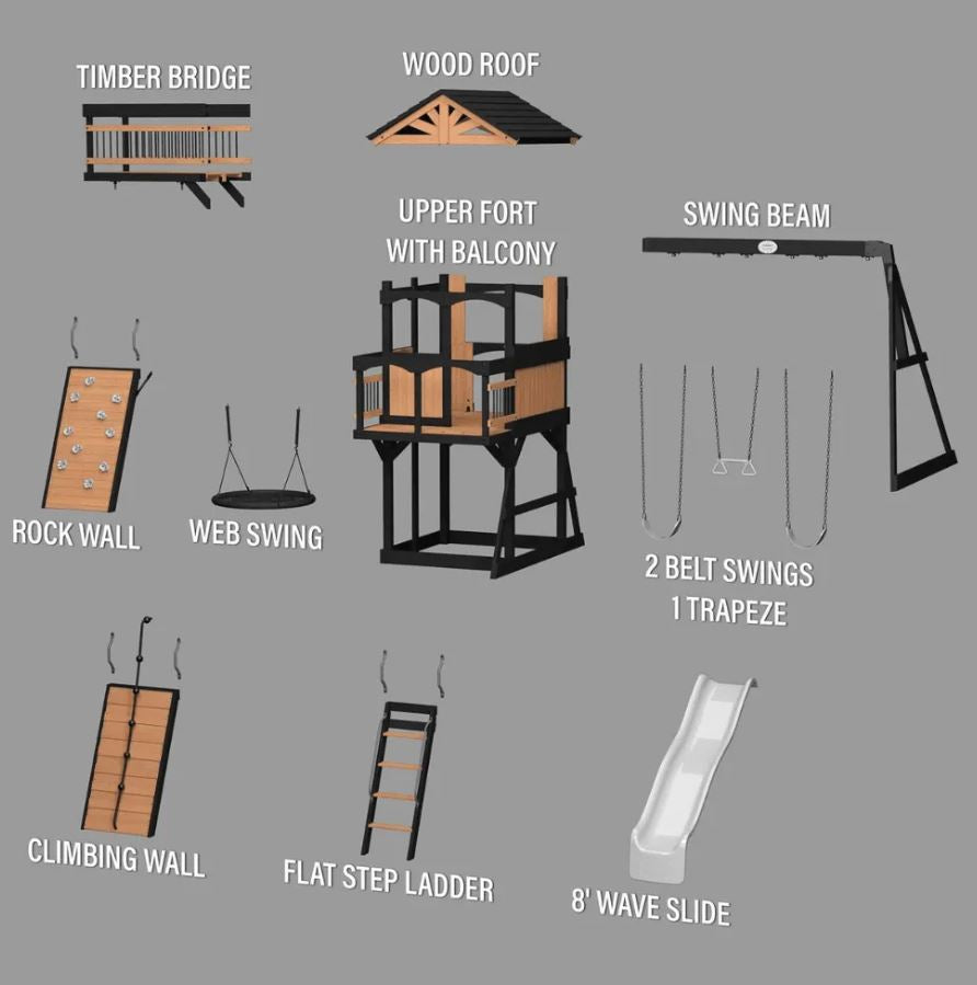 Timber Crossing Swing Set – Adventure Meets Stunning Design