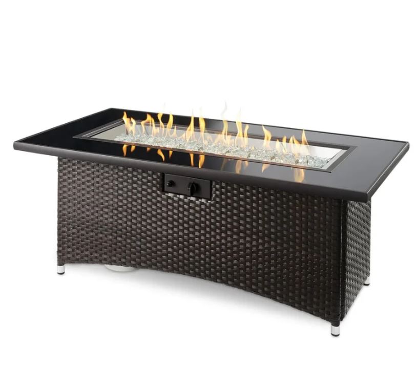 The Outdoor GreatRoom Company Montego 59-Inch Linear Propane Gas Fire Pit Table