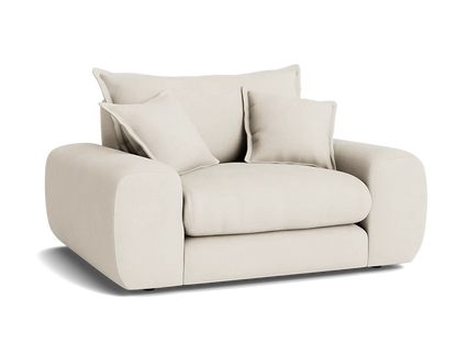 Wodge Love Seat - Loveseat - Twill - Whipped Cream - White