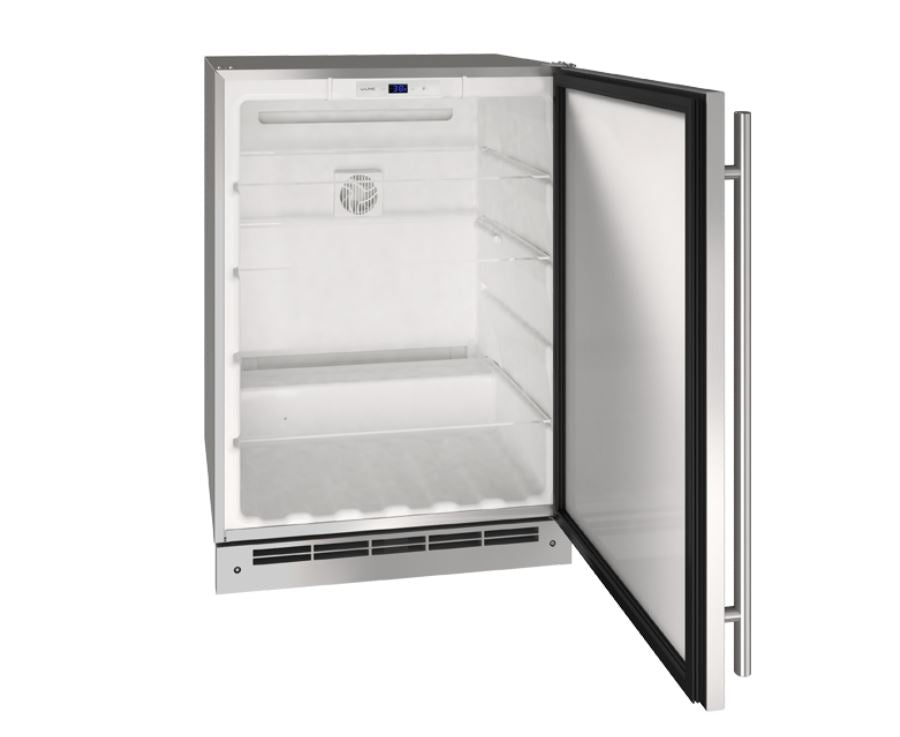 U-Line - 5.4 Cu. Ft. Built-In Mini Fridge - Stainless Steel