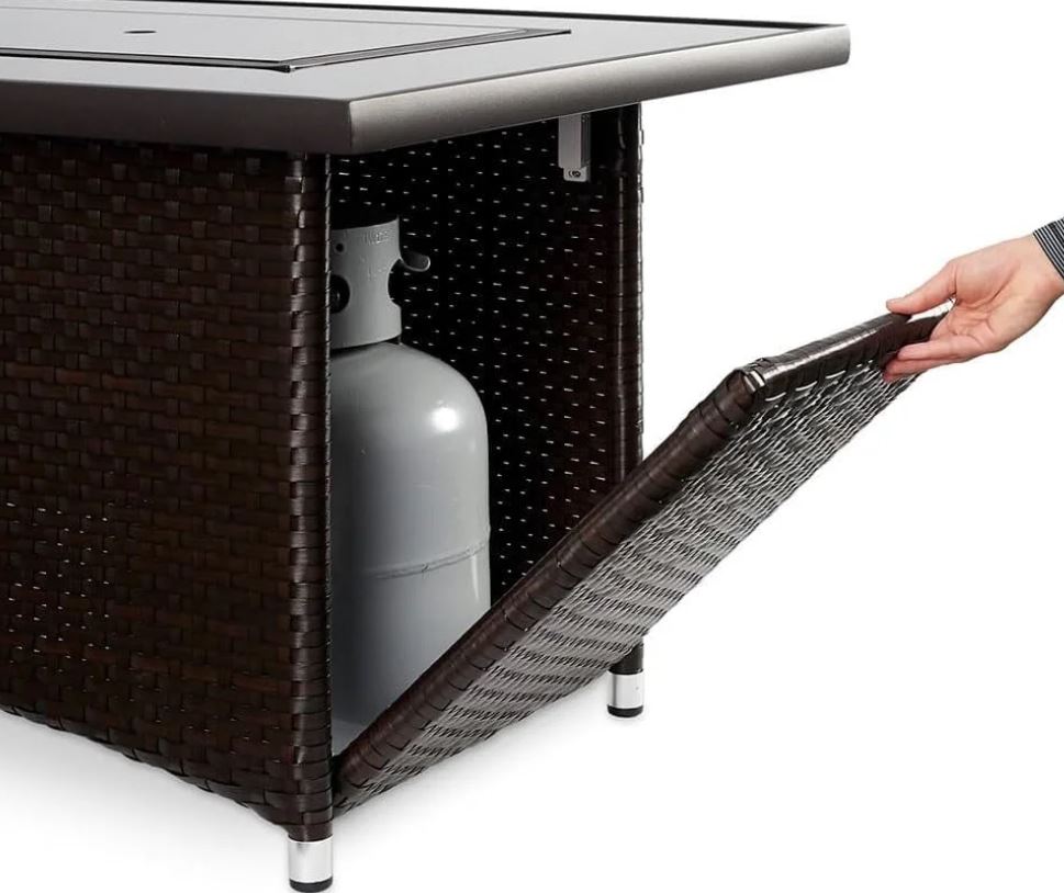 The Outdoor GreatRoom Company Montego 59-Inch Linear Propane Gas Fire Pit Table