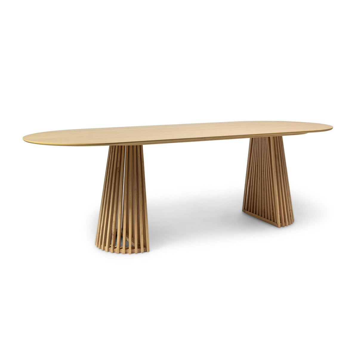 Willow Pale Oak Dining Table Set - 6 Seater - Freya Sand Dining Chairs - Whitewash Legs
