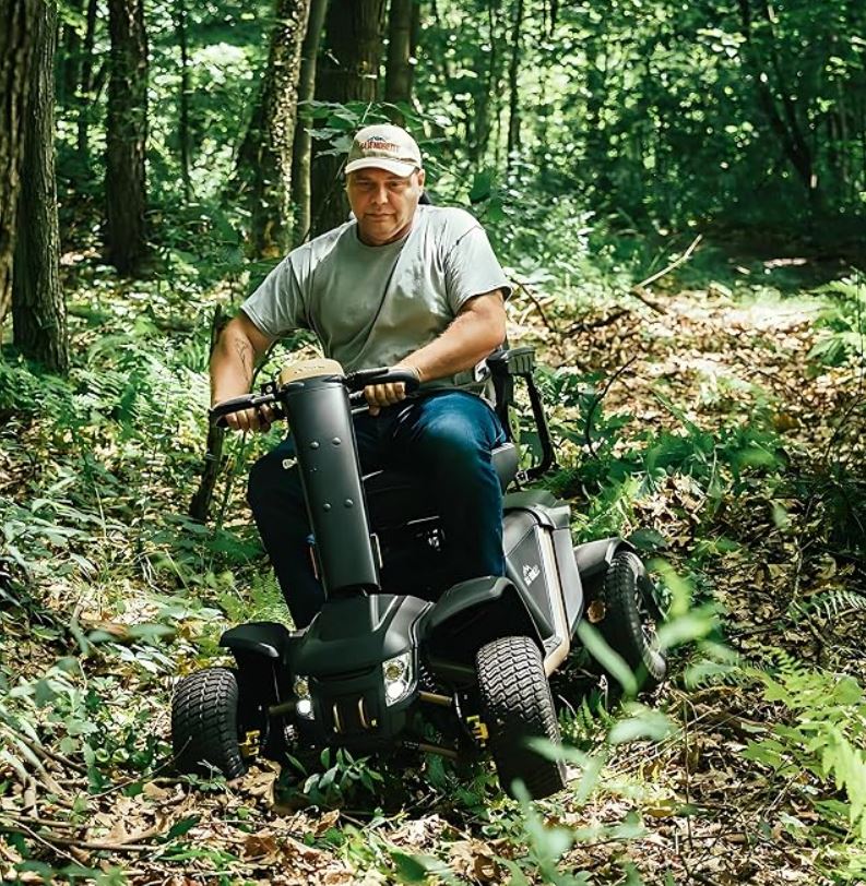 Pride Mobility Baja Wrangler 2 Outdoor Scooter - Comfort Mobility for Adults, 450 Lbs Weight Capacity, 75 Ah Battery, True Blue, 18"-18-20" Seat Size - BA400