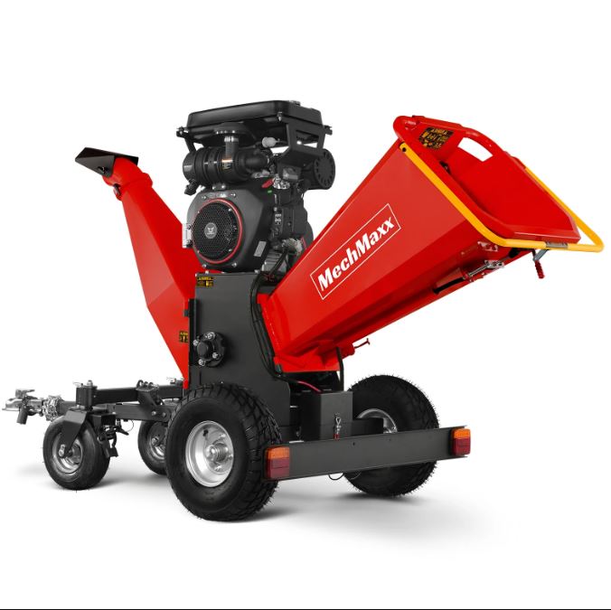 8 inch ZONSEN E-Start 1000cc 35hp Gas Powered 4 - Wheel Drum Wood Chipper with Taillight , B200