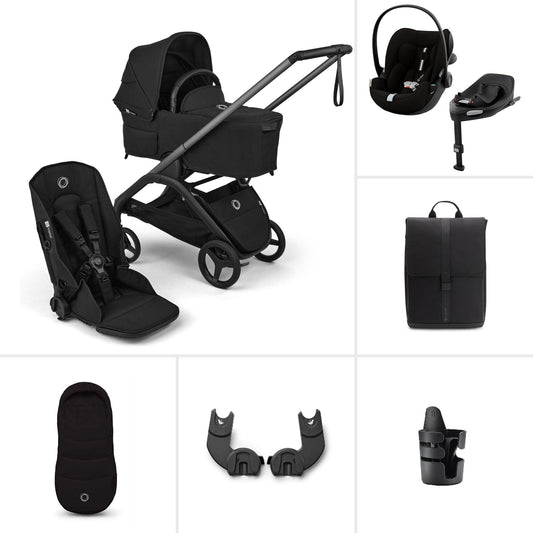 Bugaboo Dragonfly Travel System One Hand Fold Black