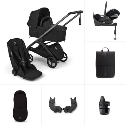 Bugaboo Dragonfly Travel System One Hand Fold Black