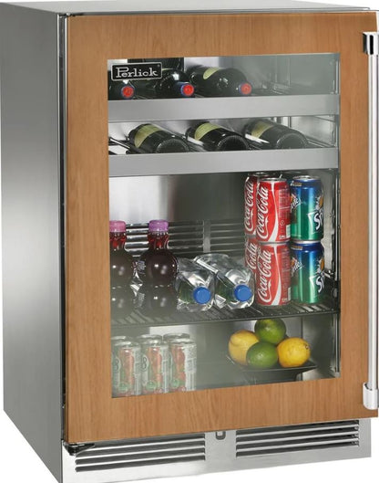 Perlick Signature Series 24-Inch 5.2 cu. ft. Capacity Built-In Beverage Center with 5.2 cu. ft. Capacity in Stainless Steel (HP24BS-4-1L & HP24BS-4-1R)