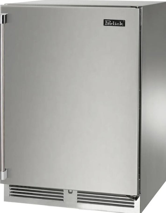 Perlick Signature Series 24-Inch 5.2 cu. ft. Capacity Built-In Beverage Center with 5.2 cu. ft. Capacity in Stainless Steel (HP24BS-4-1L & HP24BS-4-1R)
