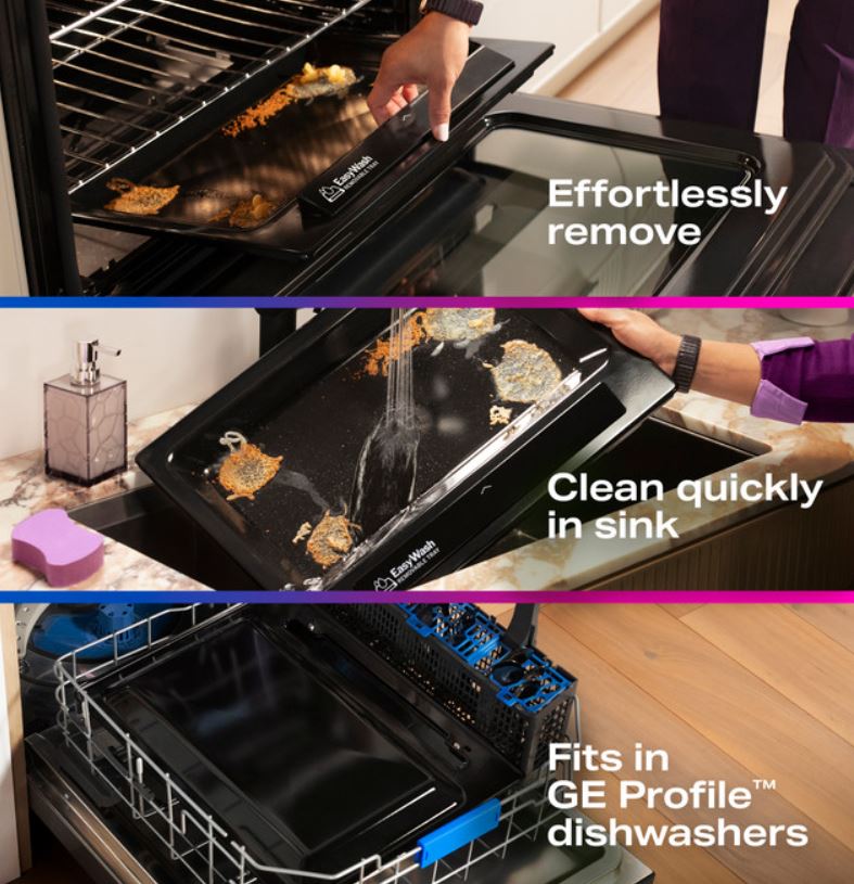 GE Profile™ ENERGY STAR® 30" Smart Slide-In Induction and Convection Range with No Preheat Air Fry and EasyWash™ Oven Tray