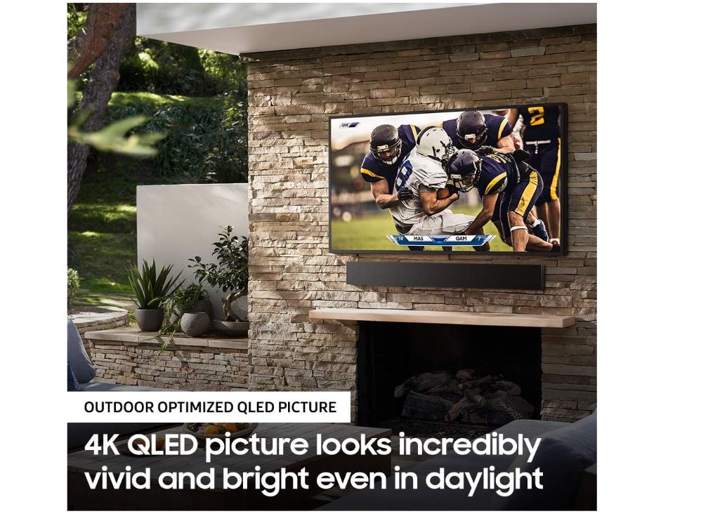 65-inch Class QLED 4K The Terrace Partial Sun Outdoor, Direct Full Array 16x, Quantum HDR 32x, Weatherproof, Wide Viewing Angle Smart TV w/ Alexa Built-in (QN65LST7TAFXZA, Latest Model)