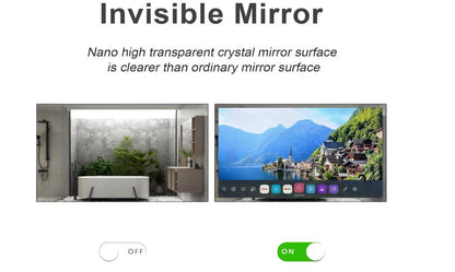 Soulaca 55 inches Smart Waterproof Mirror TV 4K UHD webOS Built-in ATSC DTV Tuner Voice Control, Large Bathroom & Indoor Hotel Resort Television Wall-Mount Big Screen Pool