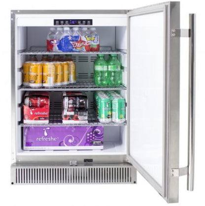 Blaze Outdoor Rated Stainless 24” Refrigerator 5.2 cu. ft.