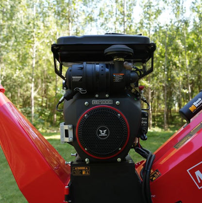 8 inch ZONSEN E-Start 1000cc 35hp Gas Powered 4 - Wheel Drum Wood Chipper with Taillight , B200