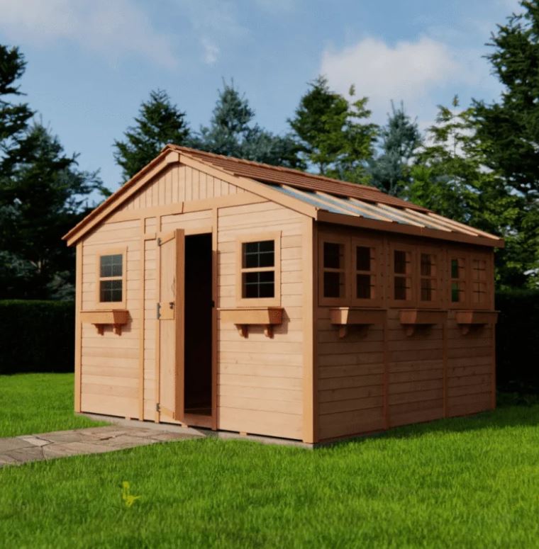 Cedar Sunshed Garden Shed | 12×12