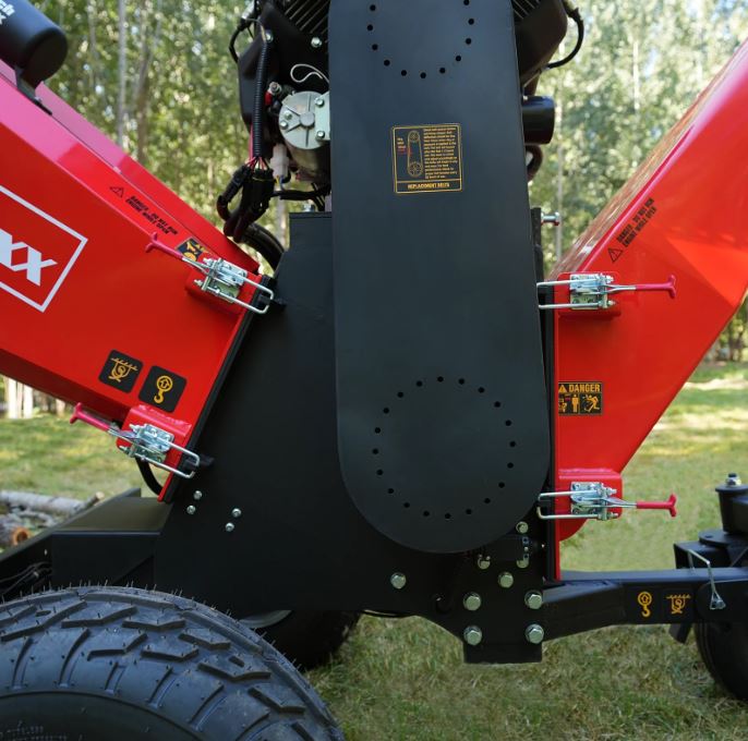 8 inch ZONSEN E-Start 1000cc 35hp Gas Powered 4 - Wheel Drum Wood Chipper with Taillight , B200