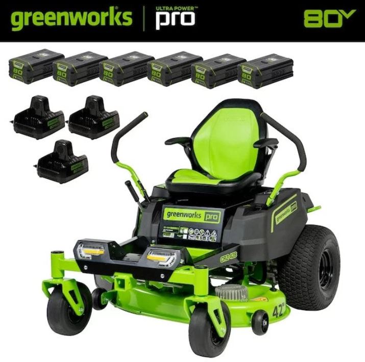 Greenworks Pro Crossover Zero Turn 42-in Lithium Ion Electric Riding Lawn Mower
