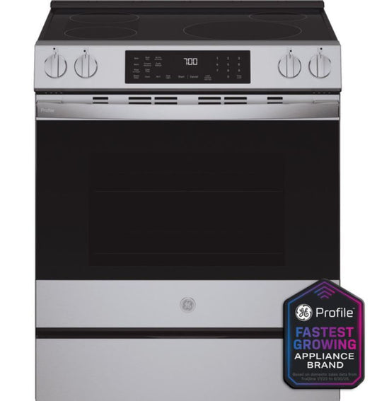 GE Profile™ ENERGY STAR® 30" Smart Slide-In Induction and Convection Range with No Preheat Air Fry and EasyWash™ Oven Tray