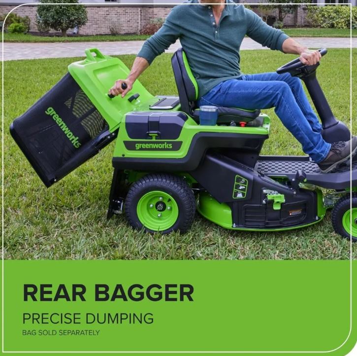 Greenworks 60V 30” CrossoverT Riding Lawn Tractor with 8.0 Ah