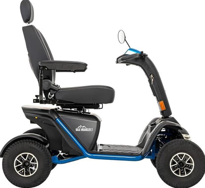 Pride Mobility Baja Wrangler 2 Outdoor Scooter - Comfort Mobility for Adults, 450 Lbs Weight Capacity, 75 Ah Battery, True Blue, 18"-18-20" Seat Size - BA400