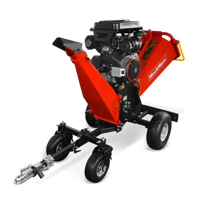 8 inch ZONSEN E-Start 1000cc 35hp Gas Powered 4 - Wheel Drum Wood Chipper with Taillight , B200