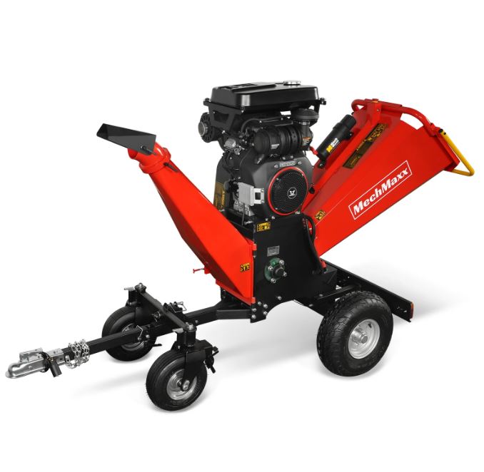 8 inch ZONSEN E-Start 1000cc 35hp Gas Powered 4 - Wheel Drum Wood Chipper with Taillight , B200