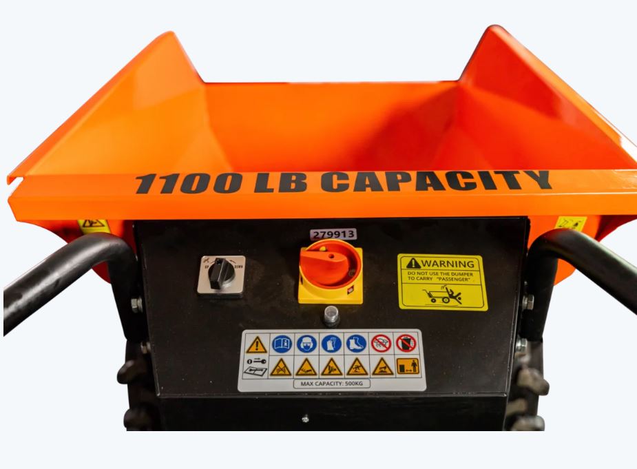Detail K2 Big Dump 1100 Pound Electric Power Dump Cart