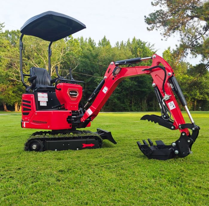 Mini Compact Excavator H-O-N-D-A GX390 Engine, 65.7" Max. Digging Depth, 1Ton, 2280 LBS Operating Weight