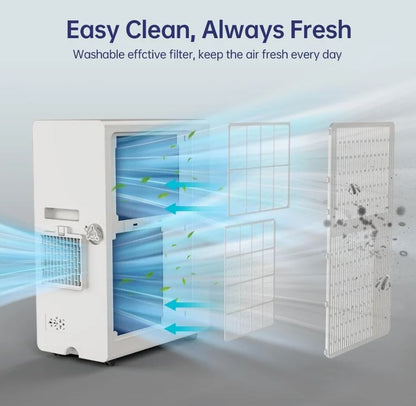 12000 BTU Portable Air Conditioner with Cooling, Fan, Dehumidifier, Sleep Mode & Remote Control