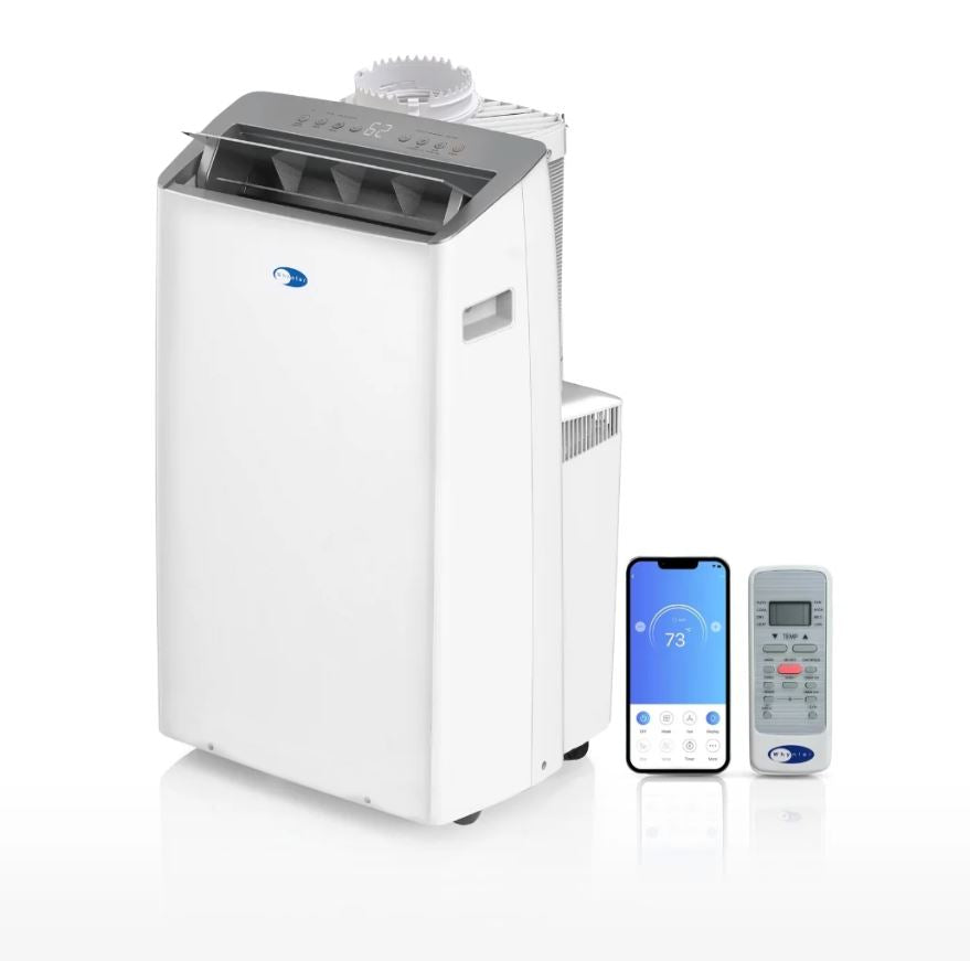Whynter NEX Inverter 14,000 BTU Dual Hose Smart Portable Air Conditioner, Heater, Dehumidifier & Fan | ARC-1230WNH