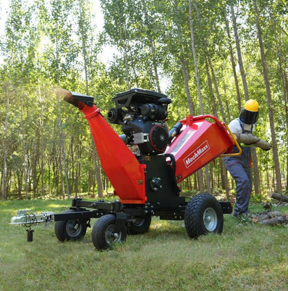 8 inch ZONSEN E-Start 1000cc 35hp Gas Powered 4 - Wheel Drum Wood Chipper with Taillight , B200