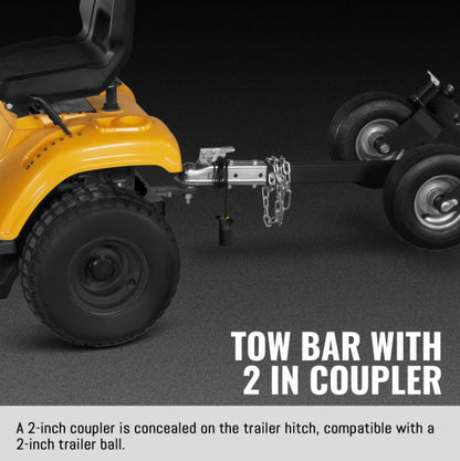 8 inch ZONSEN E-Start 1000cc 35hp Gas Powered 4 - Wheel Drum Wood Chipper with Taillight , B200