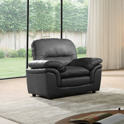 Verona Grey Leather Aire 3+1 Seater Sofa Set Collection
