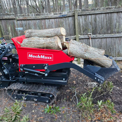 1100lbs Capacity E-Start 10HP 302cc Gas Engine Tracked Dumper Hydraulic Tipping and Lifting with Front Shovel