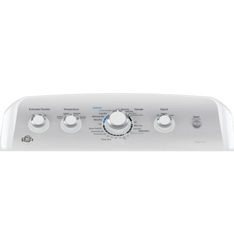 GE® 7.2 cu. ft. Capacity aluminized alloy drum Electric Dryer with Sensor Dry