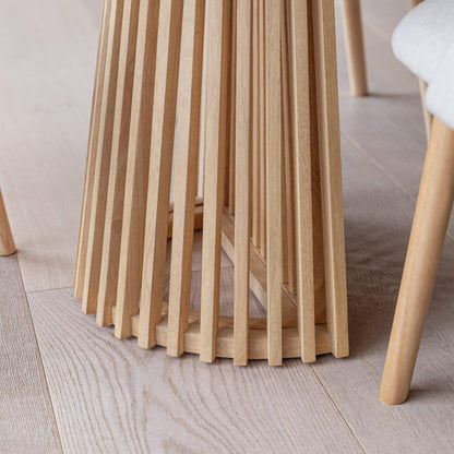 Willow Pale Oak Dining Table Set - 6 Seater - Freya Sand Dining Chairs - Whitewash Legs