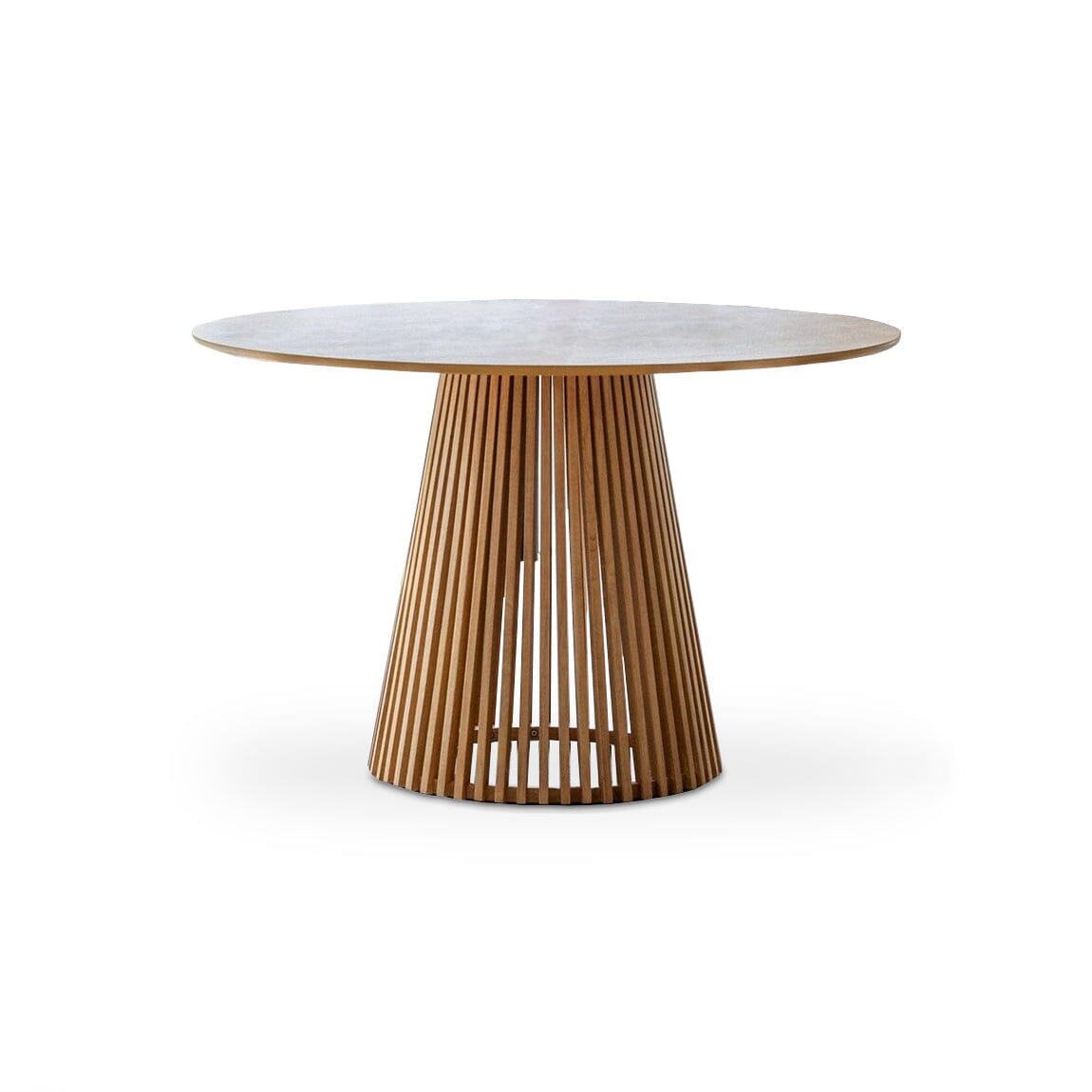 Willow Pale Oak Dining Table Set - 4 Seater - Freya Sand Dining Chairs - Whitewash Legs